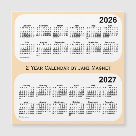 2 jaar hittekalender 2 jaar door Janz Magnet (Voorkant)