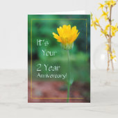 2 jaar Jubileum, terugwinning van verslaving Kaart (Gele Bloem)