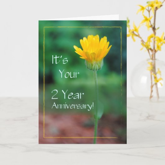 2 jaar Jubileum, terugwinning van verslaving Kaart (Gele Bloem)