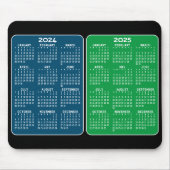 2 Jaar Kalender - jaar uitzicht groen blauw Muismat (Voorkant)