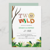 2 jaar Kinder Oerwoud Safari Lion Thema Verjaardag Kaart (Voorkant / Achterkant)