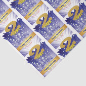 2 Jaar Nuchter Jubileum Vet Numeriek Tissuepapier (Detail)