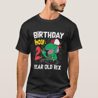 2 jaar oud 2de verjaardag Dinosaur Rex T-shirt