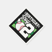 2 Jaar Oud Baseball Party Thema 2e Verjaardag Jong Servet (Hoek)