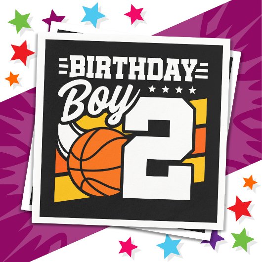2 Jaar Oud Basketbal Party Thema 2e Verjaardag Jon Servet