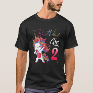 2 jaar oud cadeau 2e verjaardag meisje Tiener dobb T-shirt