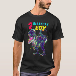 2 Jaar Oud Dinosaurus Verjaardag 2e T Rex Dino T-shirt