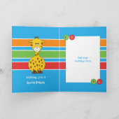 2 jaar oud elke leeftijd giraffe kinderen verjaard kaart (Binnen)