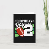 2 Jaar Oud Football Party Thema 2e Verjaardags Jon Kaart (Voorkant)