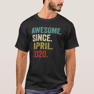 2 jaar oud Geweldige sinds 2020 2e verjaardag apri T-shirt