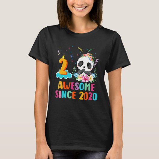 2 jaar oud Geweldige sinds 2020 2e verjaardag Pand T-shirt (Voorkant)