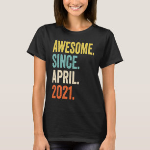 2 jaar oud Geweldige sinds 2021 2 april 2021 T-shirt