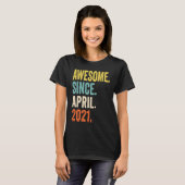 2 jaar oud Geweldige sinds 2021 2 april 2021 T-shirt (Voorkant volledig)