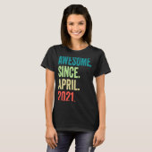 2 jaar oud Geweldige sinds 2021 2 april 2021 T-shirt (Voorkant volledig)