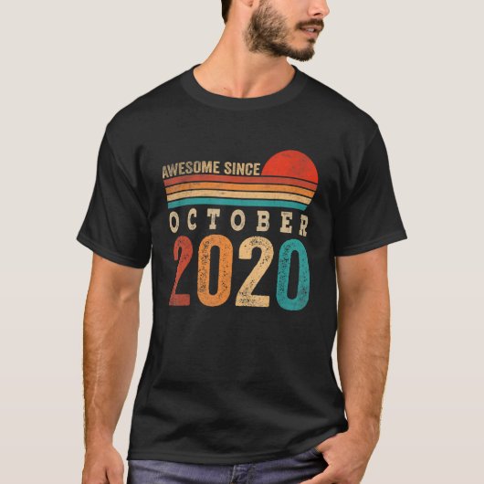 2 jaar oud Geweldige sinds oktober 2020 2e geboort T-shirt (Voorkant)