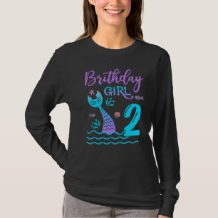 2 Jaar Oud Gift Zeemeermin staart 2e Verjaardag Me T-shirt