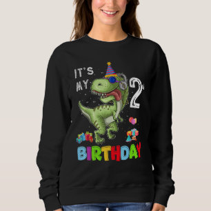 2 jaar oud Het is mijn tweede verjaardag Dinosaur Trui