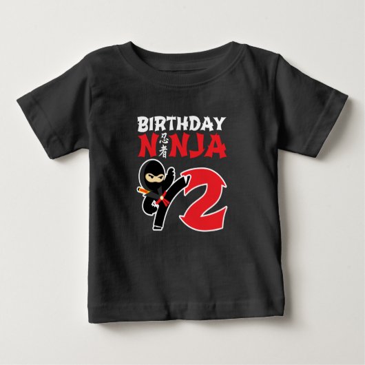 2 Jaar Oud Karate Ninja Party Kinder 2e Verjaardag (Voorkant)