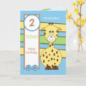 2 jaar oud vandaag elke leeftijd giraffe jongen Ve Kaart (Gele Bloem)