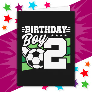 2 Jaar Oud Voetbal Football Party 2e Verjaardags J Kaart