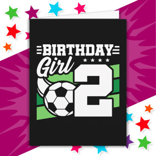 2 Jaar Oud Voetbal Football Party 2e Verjaardags M Kaart