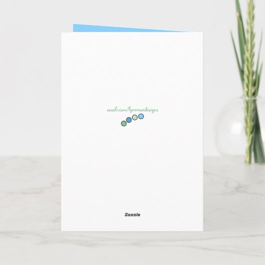 2 jaar oude any age lieveheersbeestjes blauw groen kaart (Achterkant)