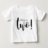  2 jaar oude baby meisje T-shirt (Voorkant)