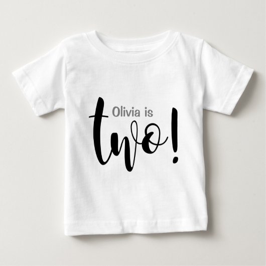  2 jaar oude baby meisje T-shirt (Voorkant)