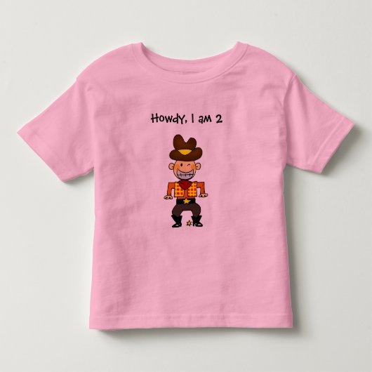 2 jaar oude cowboy kinder shirts (Voorkant)