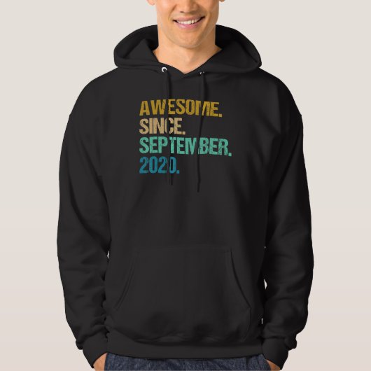 2 jaar oude grappigheid Geweldige sinds september  Hoodie (Voorkant)