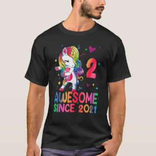 2 jaar oude meisjes Geweldige sinds 2021 Cute Unic T-shirt