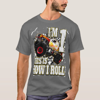 2 jaar oude monster Truck Birthday T-shirt