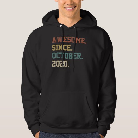 2 jaar oude munteenheid Geweldige sinds oktober 20 Hoodie (Voorkant)