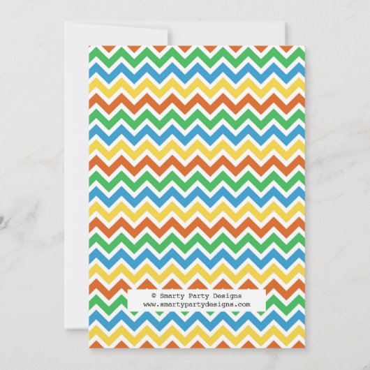 2 jaar oude trein verjaardagsfeestje uitnodiging (Achterkant)