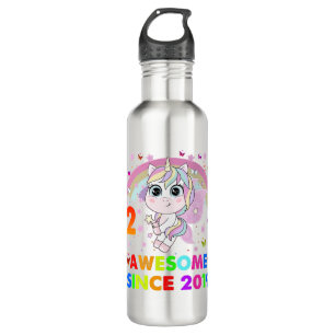 2 jaar oude Unicorn Cutie 2e verjaardag Unicorn Gi Waterfles