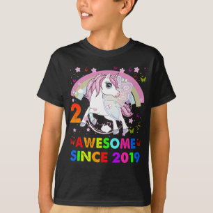 2 jaar oude Unicorn Cutie 2e verjaardag Unicorn T-shirt
