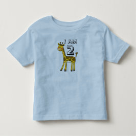 2 jaar oude verjaardag jongen/meisje (giraffe) kinder shirts