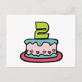 2 jaar oude verjaardagsCake Briefkaart
