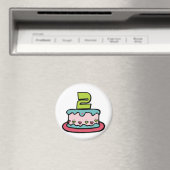 2 jaar oude verjaardagsCake Magneet (Insitu (Vaatwasser))