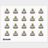 2 jaar oude verjaardagsCake Ronde Sticker (Vel)