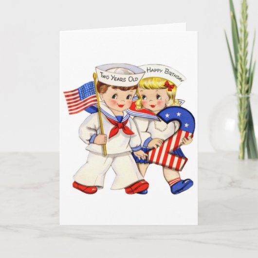 2 jaar oude verjaardagskaart kaart (Voorkant)