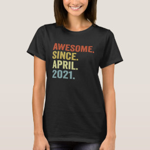 2 jaar oude Vintage april 2021 2e verjaardag 2 T-shirt