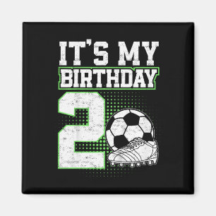 2 Jaar Oude Voetbaljongen Het Is Mijn 2e Verjaarda Magneet