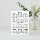 2 Jaar Overzicht Kalender - Basis Minimaal Briefkaart (Staand voorkant)