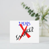 2 jaar Rood X-roker Briefkaart (Staand voorkant)