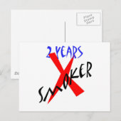 2 jaar Rood X-roker Briefkaart (Voorkant / Achterkant)