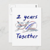 2 jaar samen briefkaart (Voorkant / Achterkant)