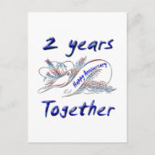 2 jaar samen briefkaart (Voorkant)