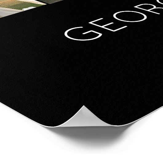 2 jaar samen Fotocollage bruiloft Jubileum Poster (Hoek)