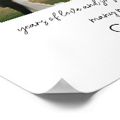 2 jaar samen Fotocollage bruiloft Jubileum Poster (Hoek)